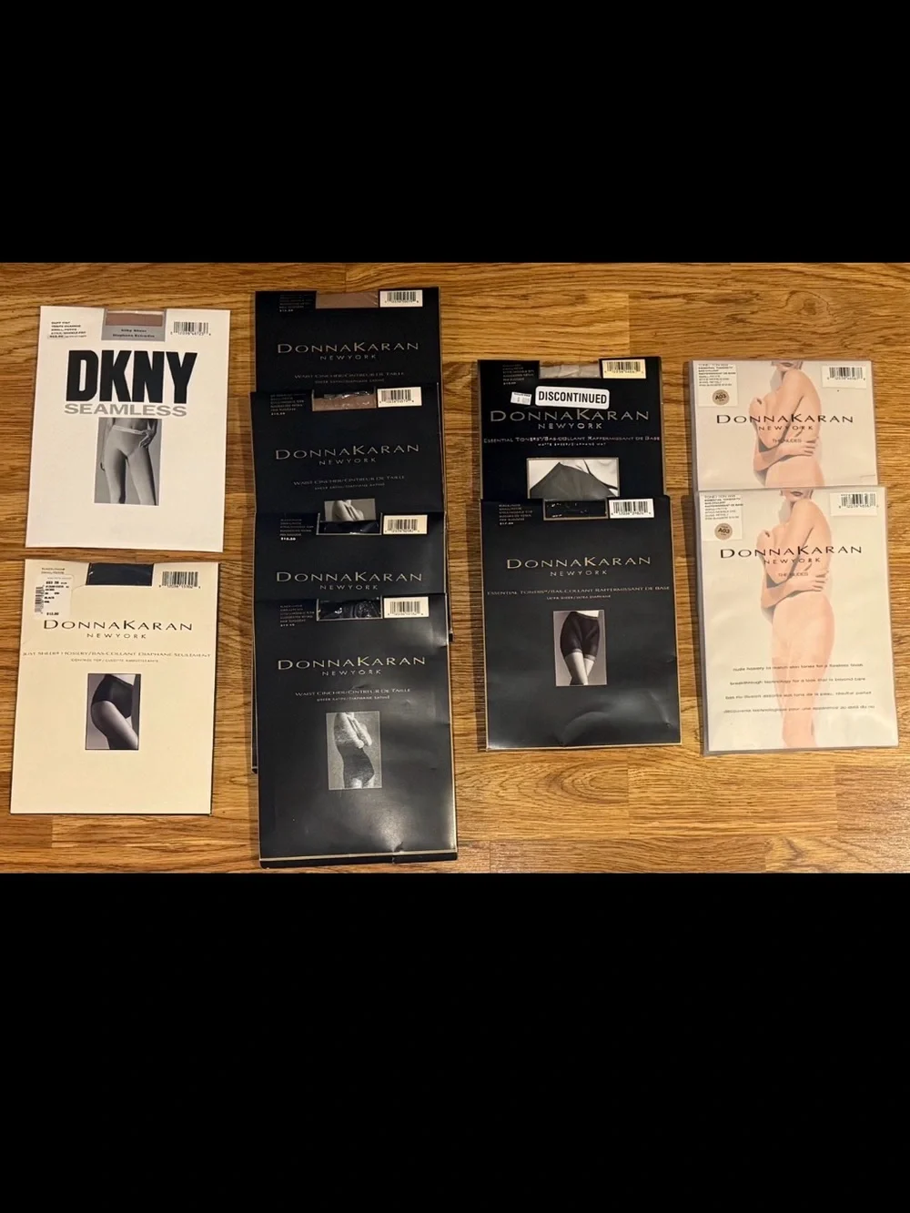 Lot of 10 Donna Karan DKNY Hosiery Pantyhose Nudes Black Small Petite NIP